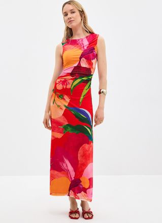 Ever New Womens Lucille fabulous flowers ruched dress