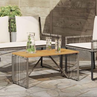 vidaXL Vidaxl Tavolo Da Esterno Grigio E Marrone 80 X 40 X 40 Cm