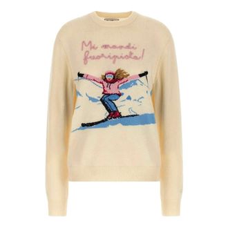 MC2 Saint Barth Truien & Vesten, Dames, Beige, XS, Wol, New Queen Sweatshirt