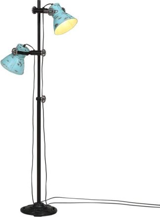 vidaXL L&aacute;mpara De Pie Azul Desgastado 25 W E27 25x25x90/140 Cm Vidaxl