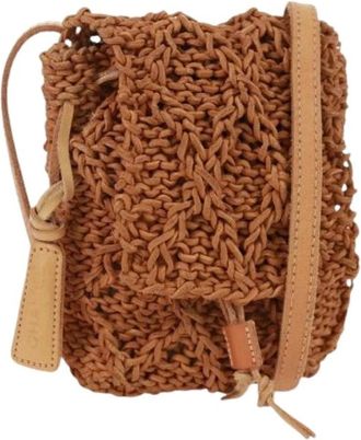 Chanel Pre-owned Bucket Bags, female, Brown, Size: ONE SIZE Pre-owned Leather Bucket Bag