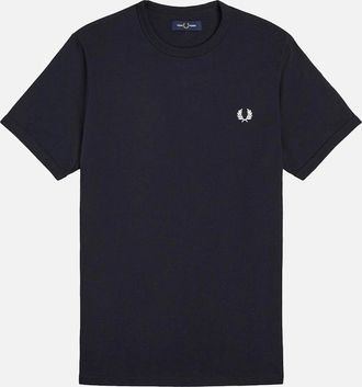 Fred Perry Mens Fred Perry Ringer T-Shirt Navy - Black - Size: 38