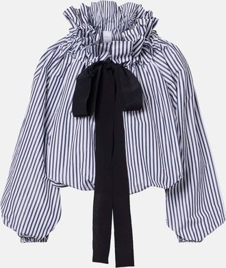 Patou Striped gathered blouse