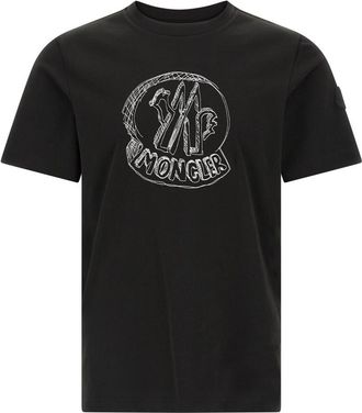 Moncler Black Logo Crew Neck T-Shirt