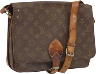 Louis Vuitton Pre-owned Cross Body Bags, female, Brown, Size: ONE SIZE Pre-owned Canvas Cross Body Bag