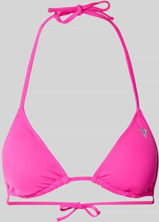 Guess Bikini-Oberteil mit Strasssteinbesatz Modell Violet in Pink, Gr&ouml;&szlig;e XL