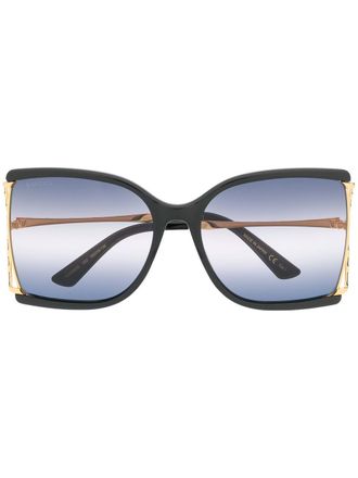 Gucci Occhiali da sole oversize - Nero