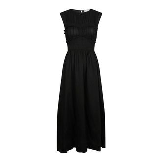 Neo Noir Black Voile Dress with Smock - female - Neo Noir - Maxi Dresses - Black - XL - Dresses