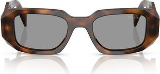 Prada 51mm Rectangular Sunglasses in Tortoise/grey at Nordstrom
