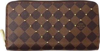 Louis Vuitton Damier Canvas Ebene Damier Canvas Long Wallet (Bi-Fold) (Pre-Owned)