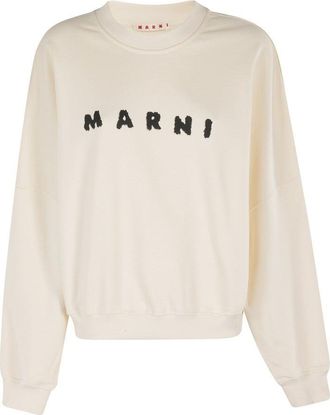 Marni Oversized Long Sleeve Crew Neck Sweatshirt