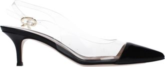 Gianvito Rossi Transparent Plexiglass Mid Heel Womens Pumps