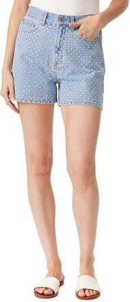 Habitual High Waist Eyelet Denim Shorts in Fjord at Nordstrom Rack, Size 24