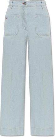 Victoria Beckham Logo Jeans - Dames - Bootcut Jeans - Blauw - W28 - Denim - Jeans
