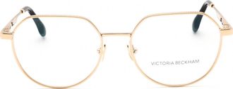 Victoria Beckham VB2135 Round Metal Frame Eyeglasses - Gold