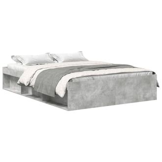 Berkfield Home Bed Frame Concrete Grey 140x200 cm