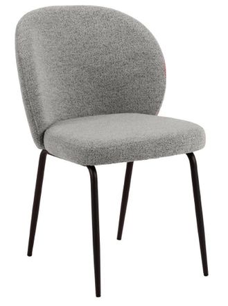ebuy24 Silla Patricia Tapizada, Gris, Moderna, Patas De Metal