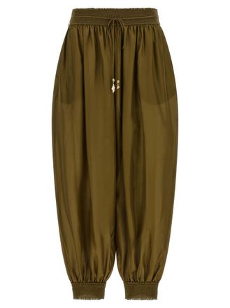 Zimmermann Olive Mahon Silk Trousers