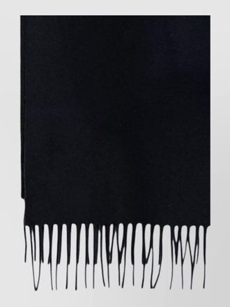 Closed felted wool fringed scarf
