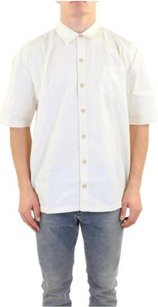 Daily Paper Clothing Piam Shirt voor Heren - Heren - Korte mouwen Overhemden - Wit - S - Overhemden