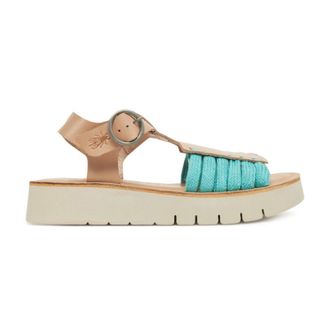 FLY London SARF251FLY Vegetal Leather Womens Slingbacks Sandals - Natural - Size:UK 4