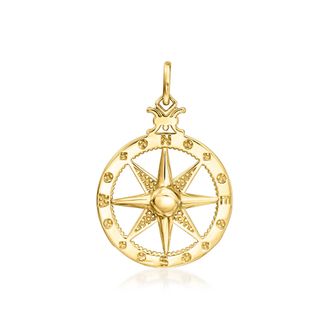 Canaria Canaria 10kt Yellow Gold Compass Pendant