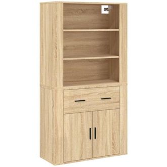 vidaXL Vidaxl - Aparador Alto Madera Contrachapada Color Roble