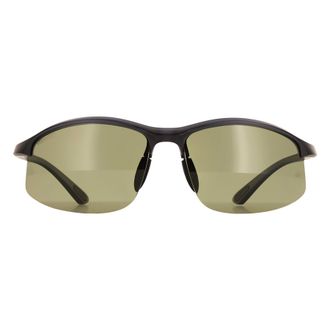 Serengeti Eyewear Wrap Unisex Matte Crystal Black Saturn Polarized 555nm Green Winslow 2.0 - One Size
