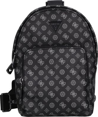 Guess Monospalla Cross Body Bag - Heren - Schoudertassen - Zwart - ONE Size - Leer - Tassen