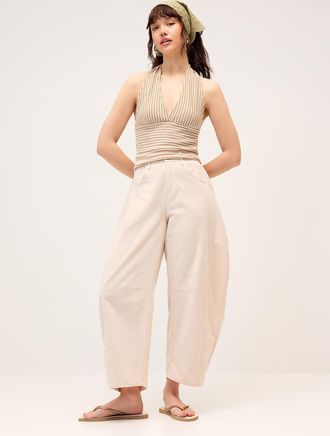 Twik Womens Pure cotton barrel-leg pant