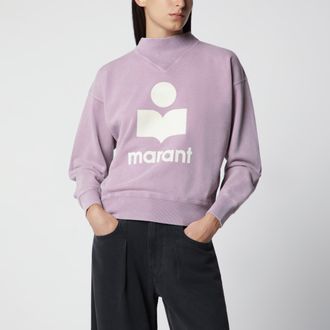 Isabel Marant Felpa Moby in cotone rosewood con logo