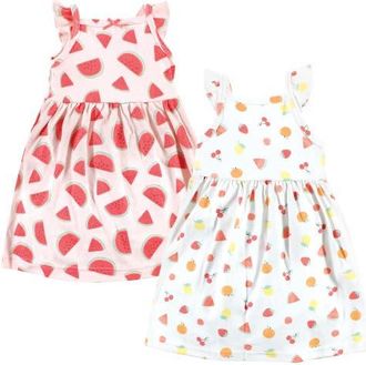Hudson Baby 2Pk Sleeveless Dress in Pink Fruit Salad at Nordstrom, Size 9-12M