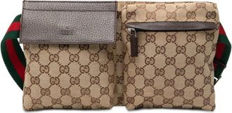 Gucci Pre-owned Belt Bags, female, Brown, Size: ONE SIZE Pre-owned Vintage Monogram Canvas Belt Bag