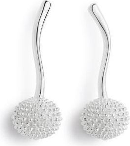 Toolally Pom Pom Drop Earrings in Sterling Silver at Nordstrom, Size Small
