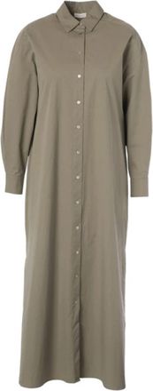 Jcsophie Lexa Overhemdjurk - Dames - Shirt Kleedjes - Groen - XL - Katoen - Kleedjes