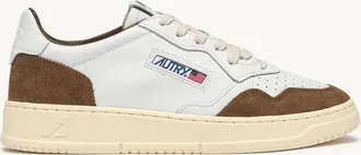 Autry SNEAKERS MEDALIST LOW IN PELLE BIANCA E SUEDE TABACCO