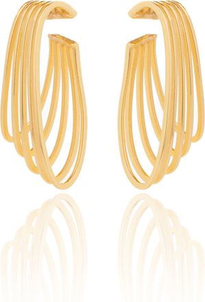 Federica Tosi Gold Ear Cuff The Couple 18k Gold Plated Bronze Metal Earrings