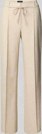 s.Oliver Black Label Wide Leg Stoffhose mit Viskose-Anteil in Hellbraun, Gr&ouml;&szlig;e 34/32