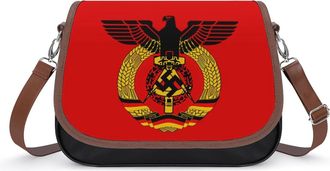 Generic Coat Of Arms Of Germany Crossbody Bag Womens Handbag PU Message Bags Shoulder Purse with Adjustable Strap