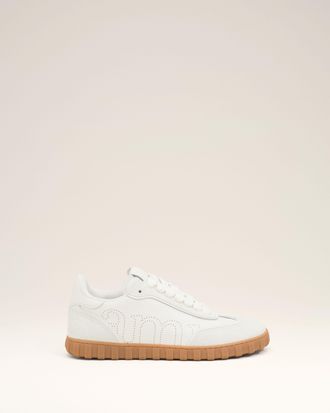 Ami White Cowhide Leather Step Sneakers White - 36 - Unisex