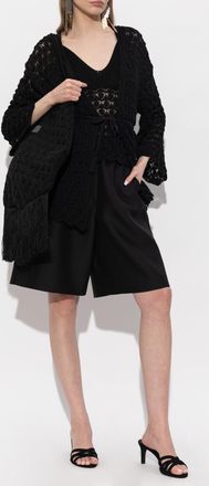 Akep Top With A Decorative Weave, Womens, Black