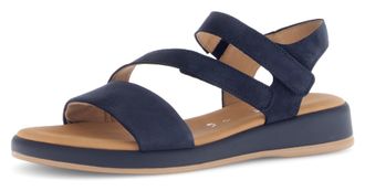 Gabor Riemchensandale GABOR RHODOS, Damen, Gr. 36, blau (dunkelblau), Nubukleder, Schuhe Riemchensandale, Sommerschuh, Sandalette, Keilabsatz, in Bequemweit