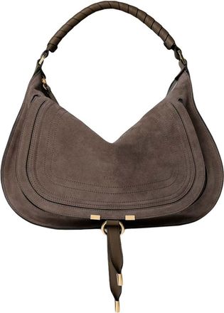 Chlo&eacute; Dark Brown Marcie Large Shoulder Bag