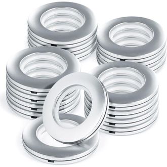 OEM 20 Anillas Para Cortinas, Ojales Redondos De Pl&aacute;stico, Clips, 40 Mm De Di&aacute;metro Interior, Cortinas Diy - Crezuo