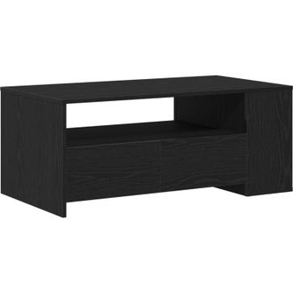 vidaXL Coffee Table Black oak 102 x 55 x 43.5 cm Engineered wood Vidaxl