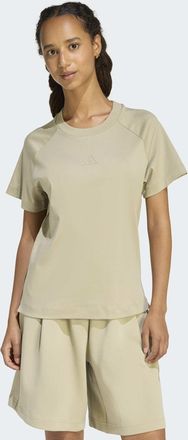 adidas T-Shirt ADIDAS SPORTSWEAR SOFT LUXUS, Damen, Gr. XXL, wonder cargo, Obermaterial: 100% Baumwolle, Rundhals, Shirts T-Shirt