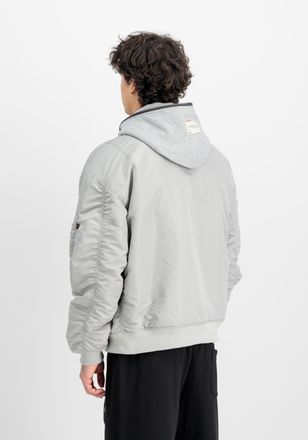 Alpha Industries Bomberjacke ALPHA INDUSTRIES MA-1 D-Tec Studio, Herren, Gr. XXL, grau (pastel grau), Obermaterial: 100% Nylon, Futter: 100% Nylon, Kapuze: 75% Baumwol
