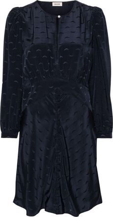 Zadig&Voltaire Rhodri wings-jacquard dress - women - Silk - L - Blue