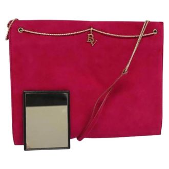 Bottega Veneta Pre-owned Clutches, female, Pink, Size: ONE SIZE Pre-owned Suede Shoulder Bag