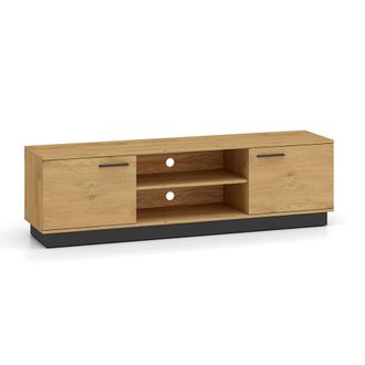Petits Meubles Mueble tv 2 puertas 170 cm paneles de mdf madera y negro